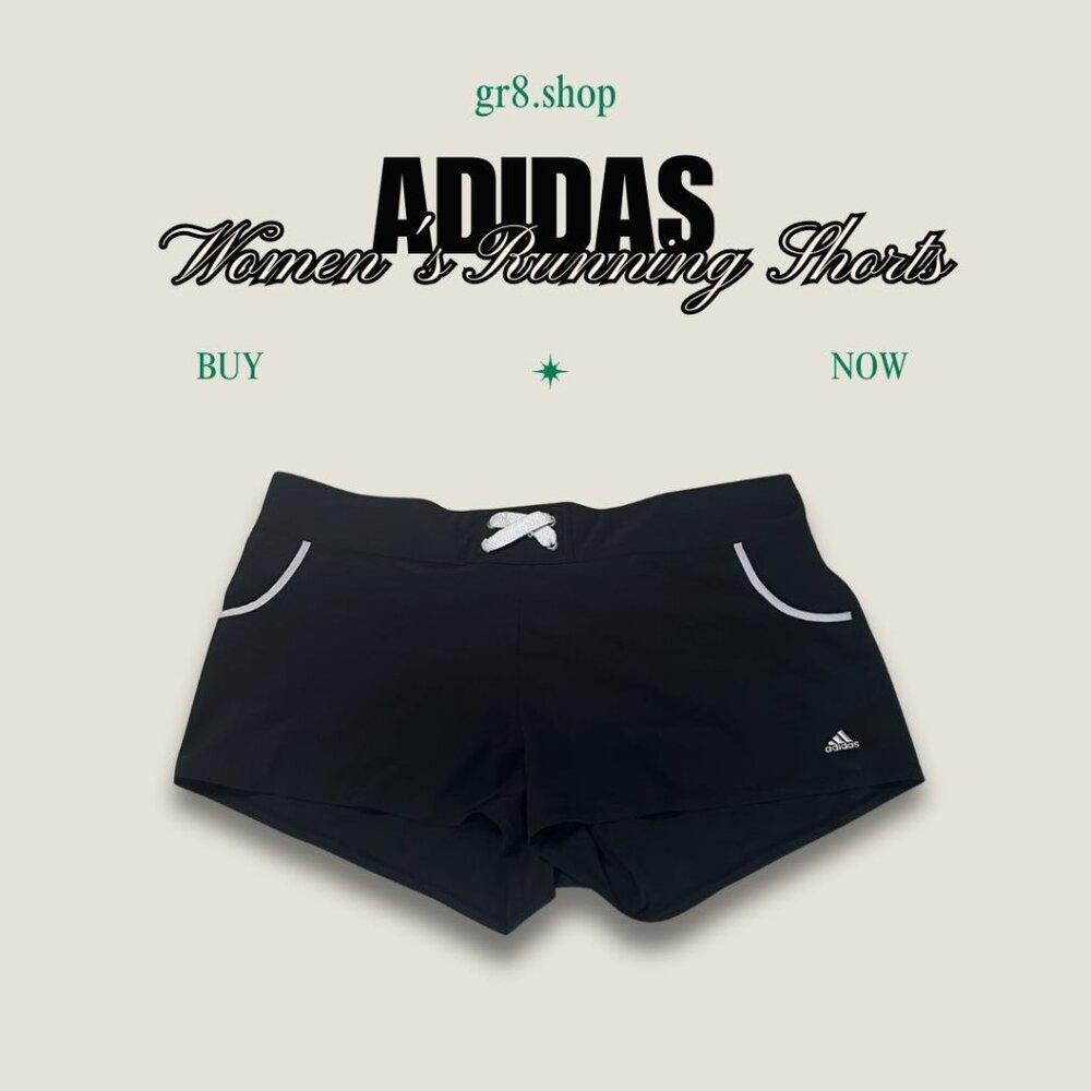 Adidas Womens Black Running Shorts XL Lightweight & Comfortable Activewear W/ Si